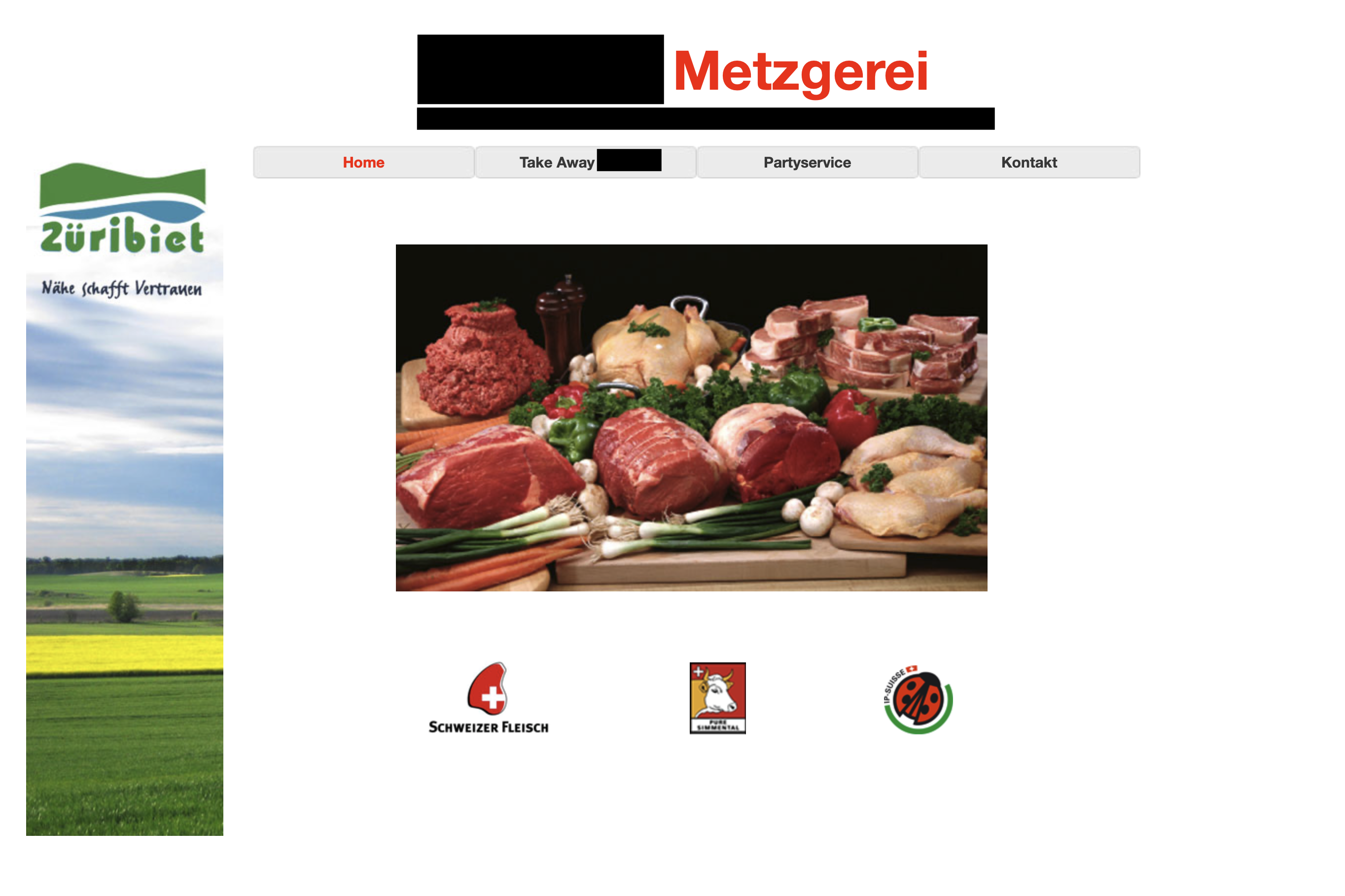 Vorher-Website Metzgerei